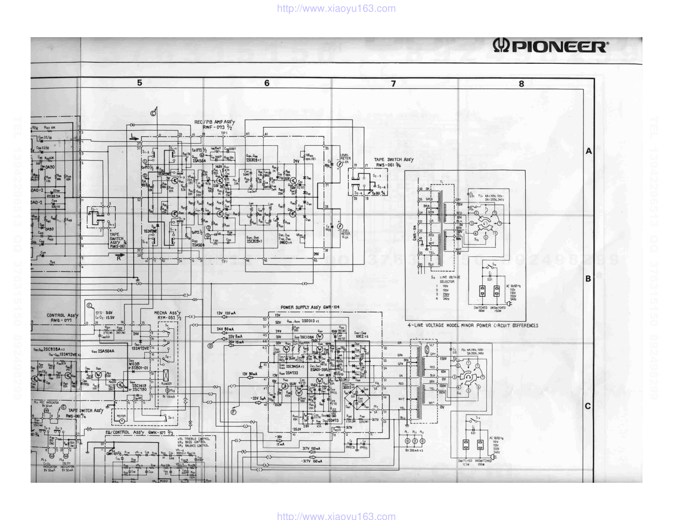 先锋PIONEER CX-7000电路图-1 先锋PIONEER CX-7000电路图-1
