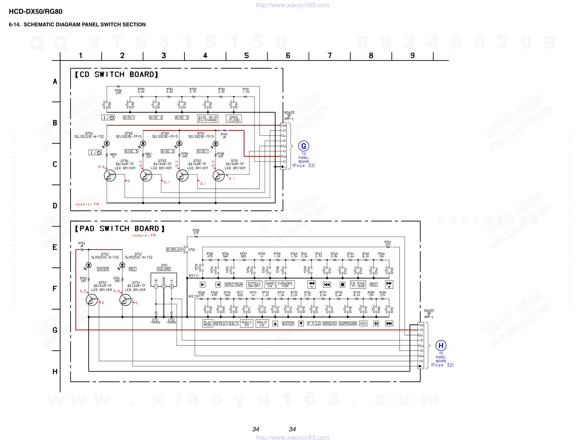 索尼SONY HCD-RG80音响电路图-8
