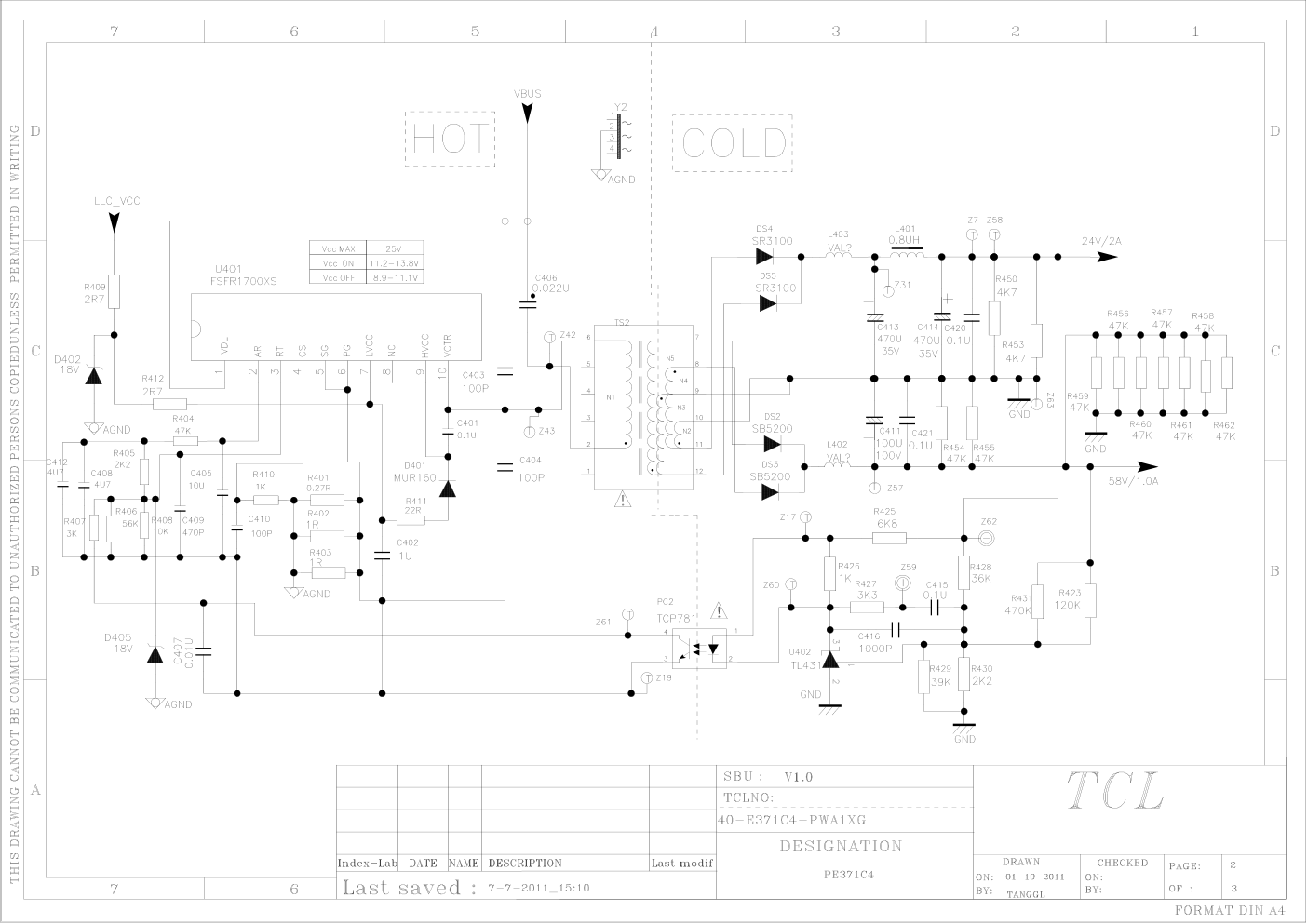 TCL液晶电视40-E371C4-PWH1XG电源板电路图-1