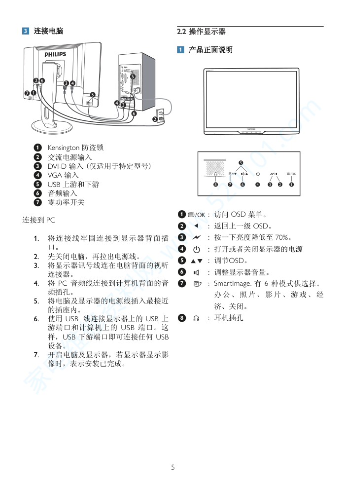 飞利浦220P2EB93液晶显示器说明书-6 飞利浦220P2EB93液晶显示器说明书-6