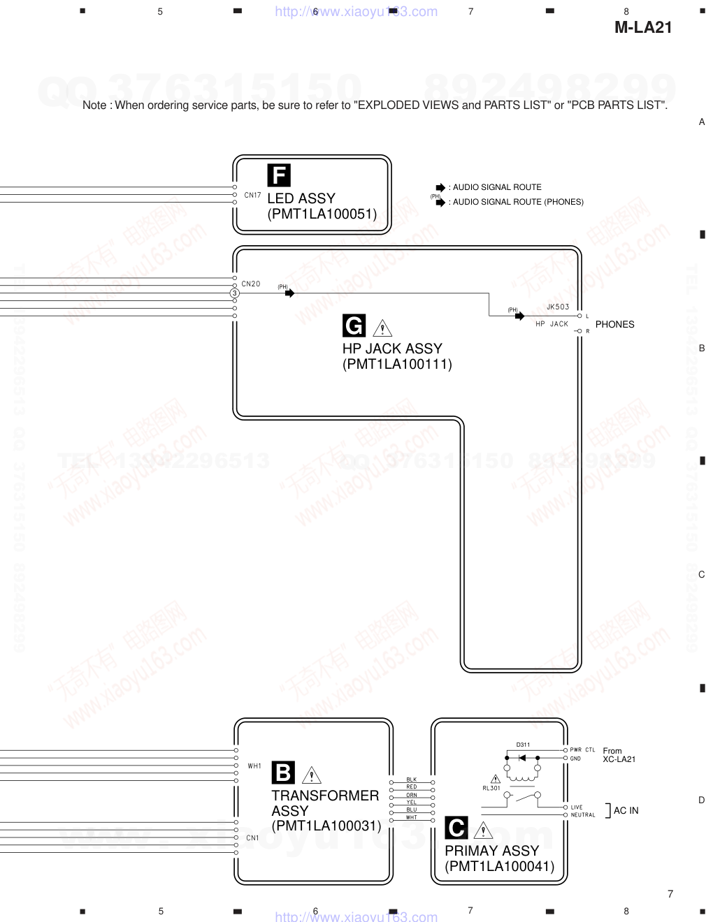 先锋PIONEER M-LA21音响电路图-6
