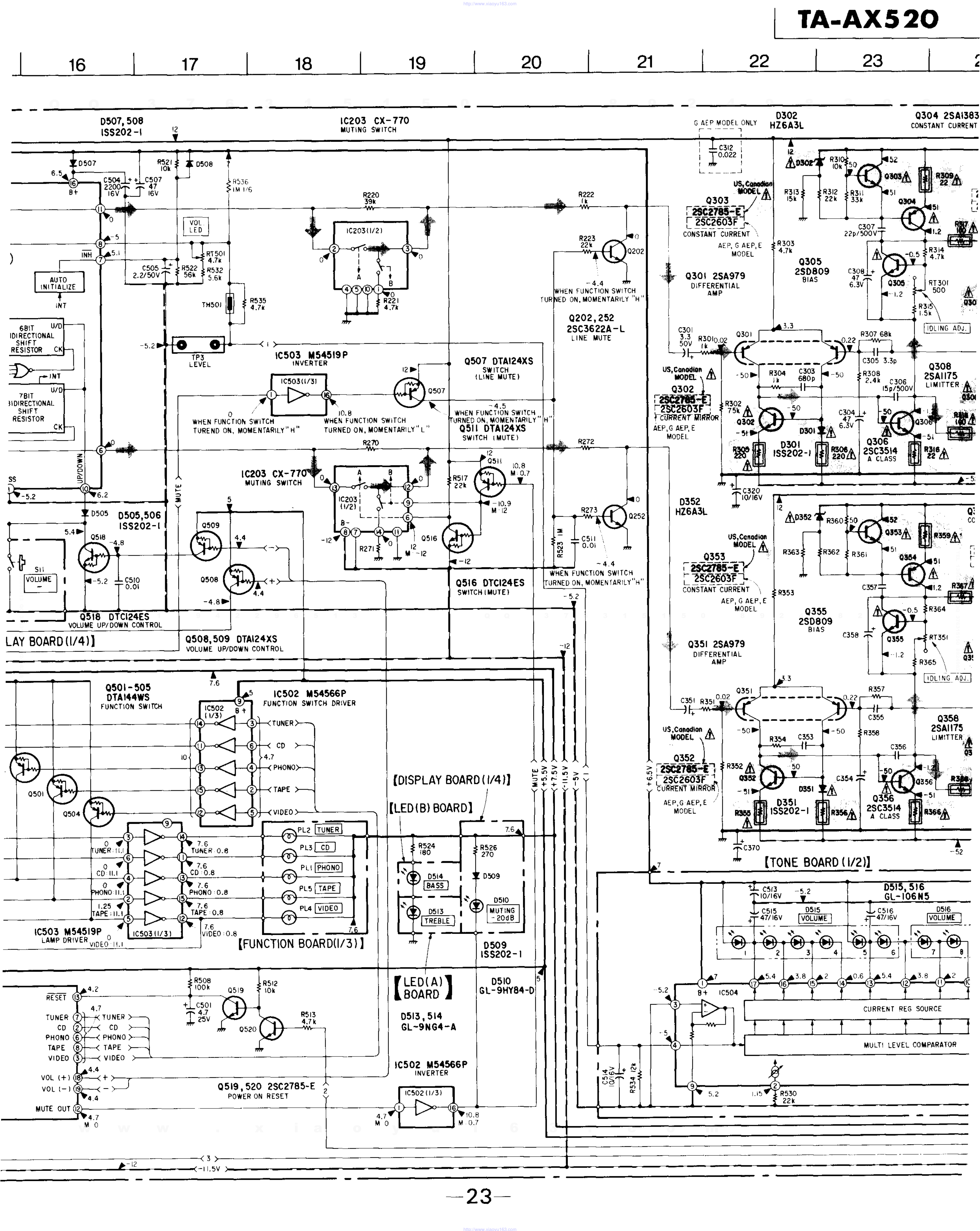 索尼TA-AX520音响电路原理图-2
