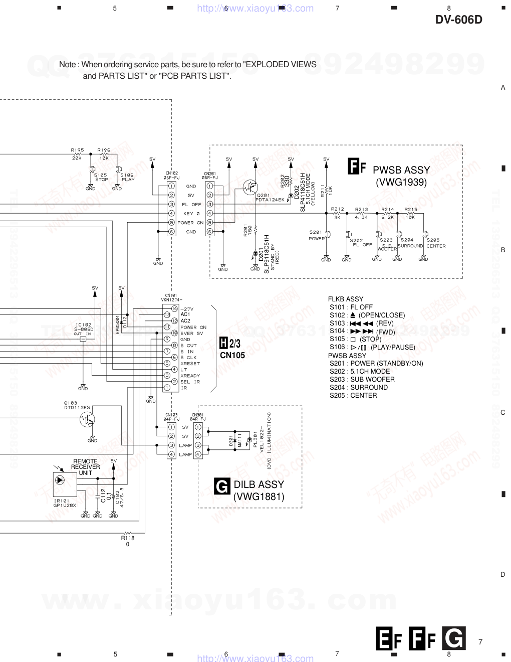 先锋PIONEER DV-606D电路图-6 先锋PIONEER DV-606D电路图-6