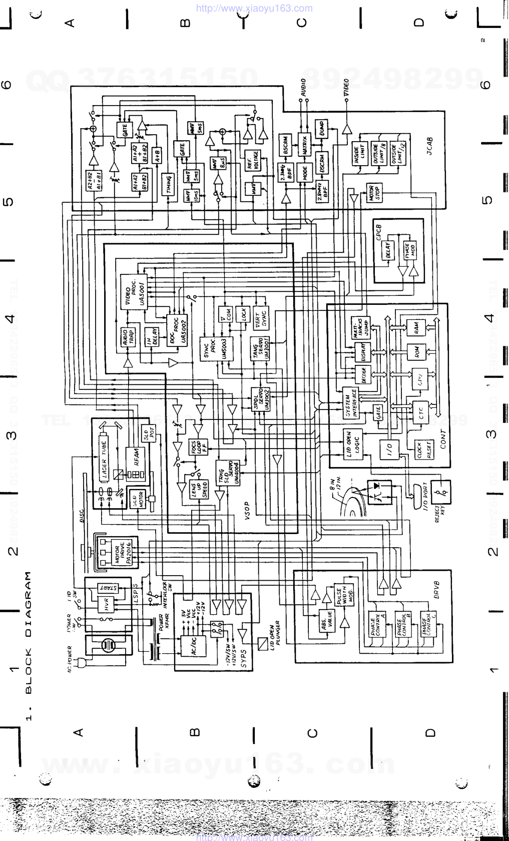 先锋PIONEER LD-V1000音响电路图-1 先锋PIONEER LD-V1000音响电路图-1