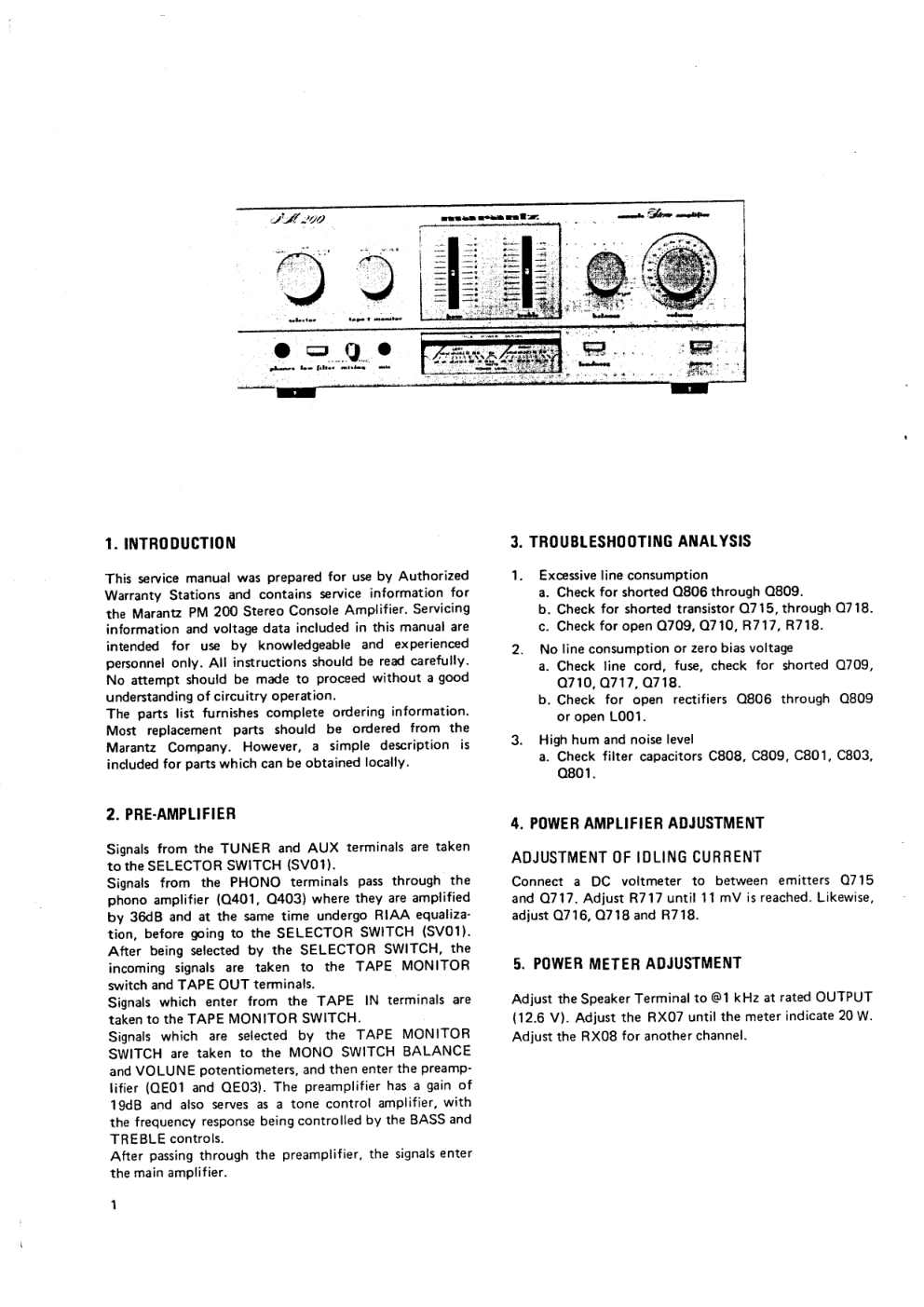 马兰士MARANTZ PM200音响电路图-2 马兰士MARANTZ PM200音响电路图-2
