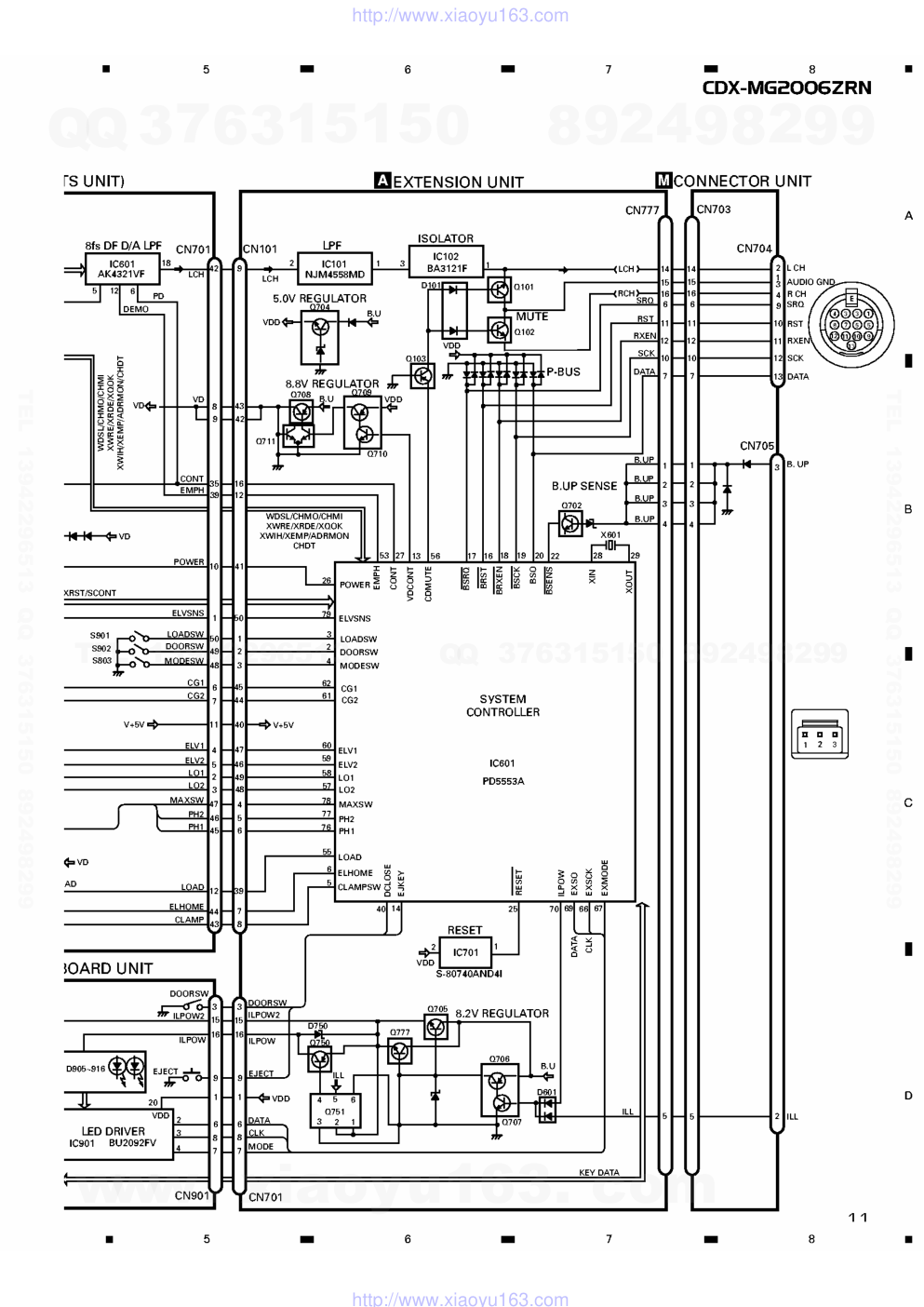 先锋PIONEER CDX-MG2006ZRN音响电路原理图-2
