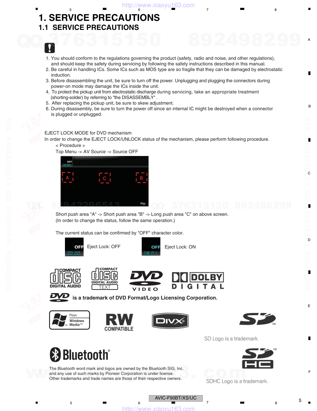 先锋PIONEER AVIC-F90BT音响电路图-4