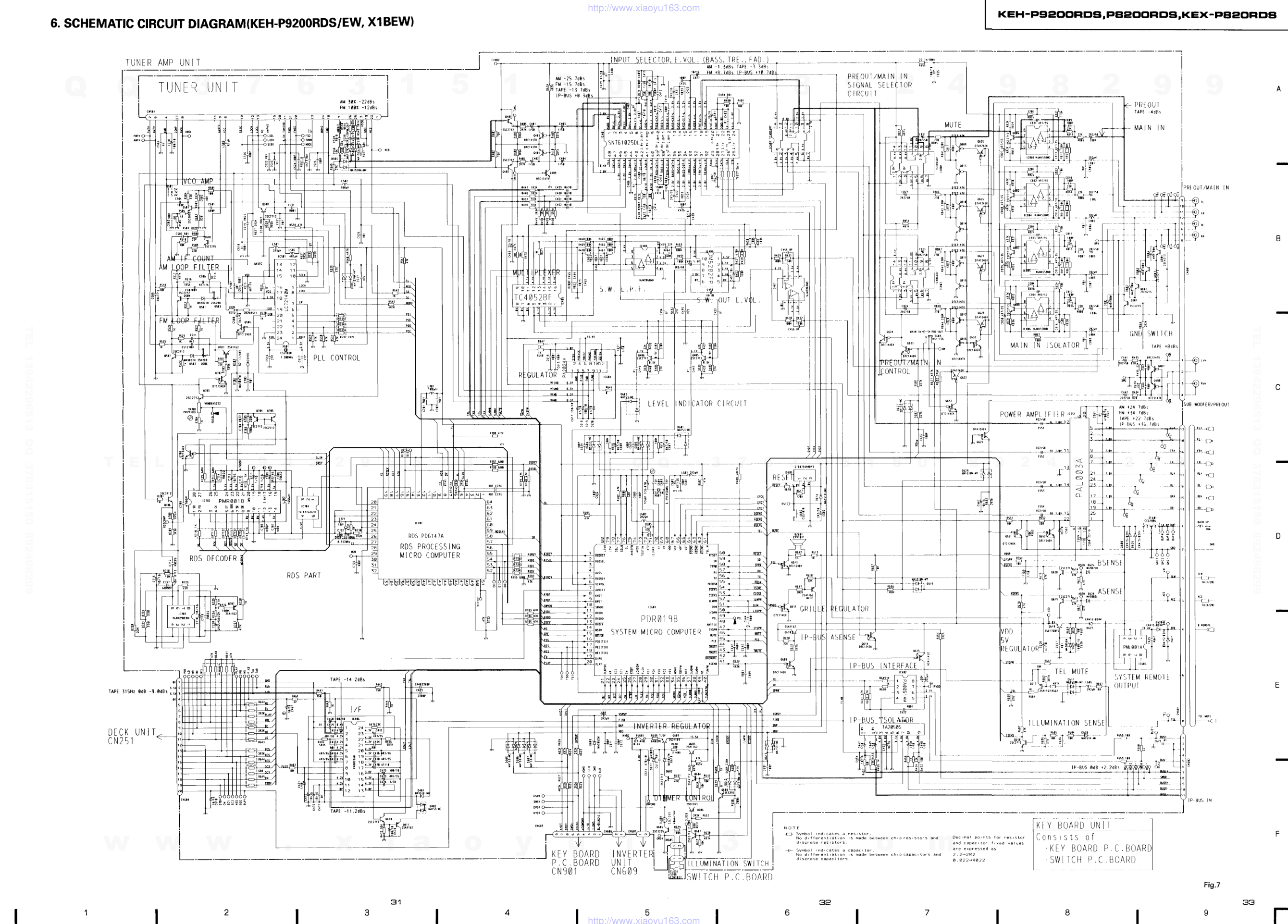 先锋PIONEER KEX-820PDS音响电路图-2 先锋PIONEER KEX-820PDS音响电路图-2