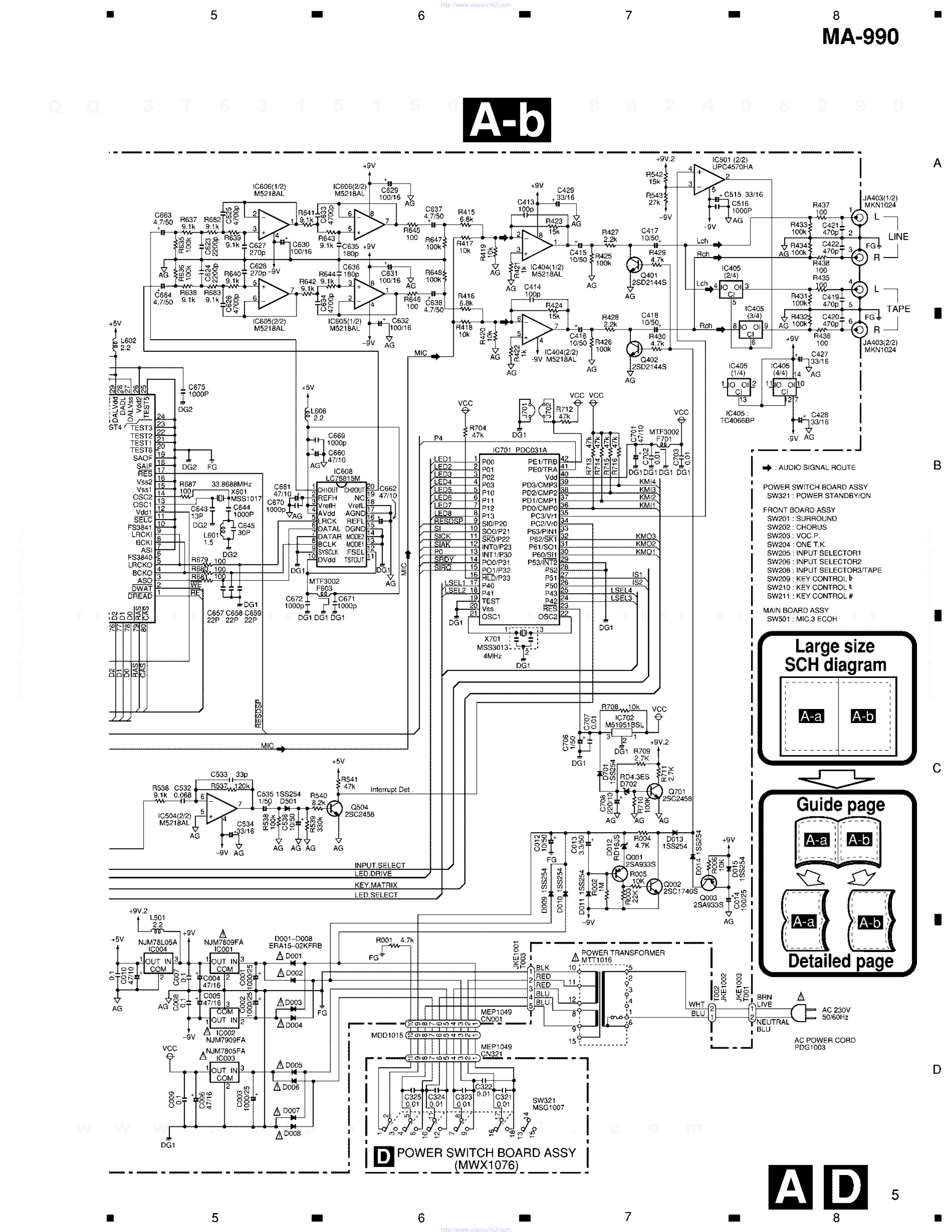 先锋PIONEER MA-990音响电路图-4
