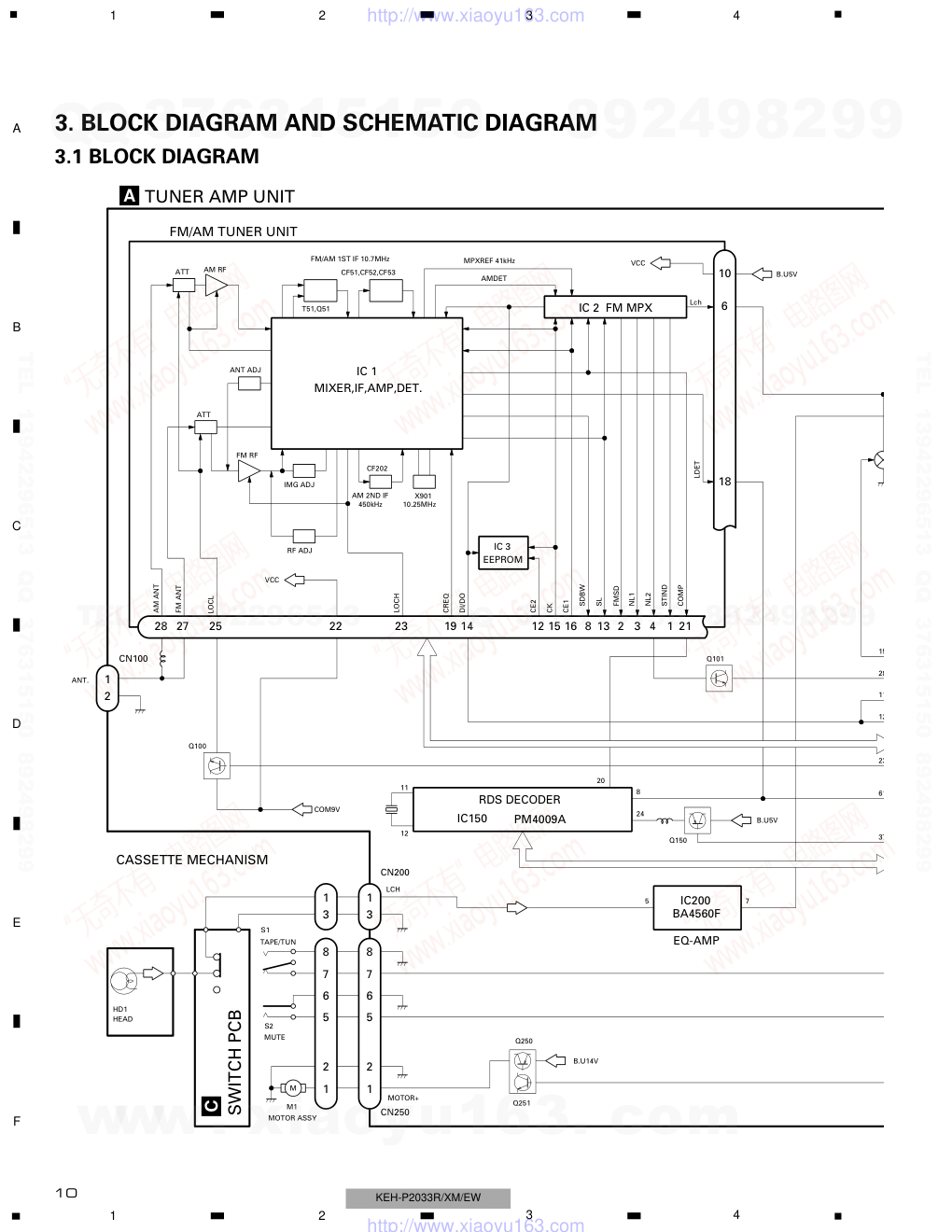 先锋PIONEER KEH-P2030音响电路图-9