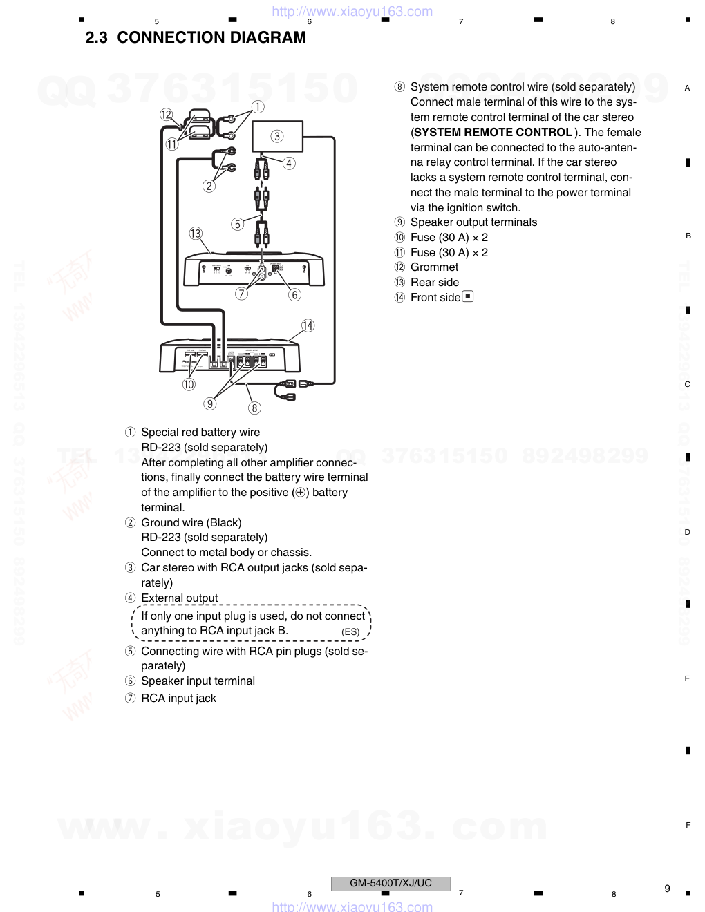 先锋PIONEER GM-5400T音响电路图-8 先锋PIONEER GM-5400T音响电路图-8