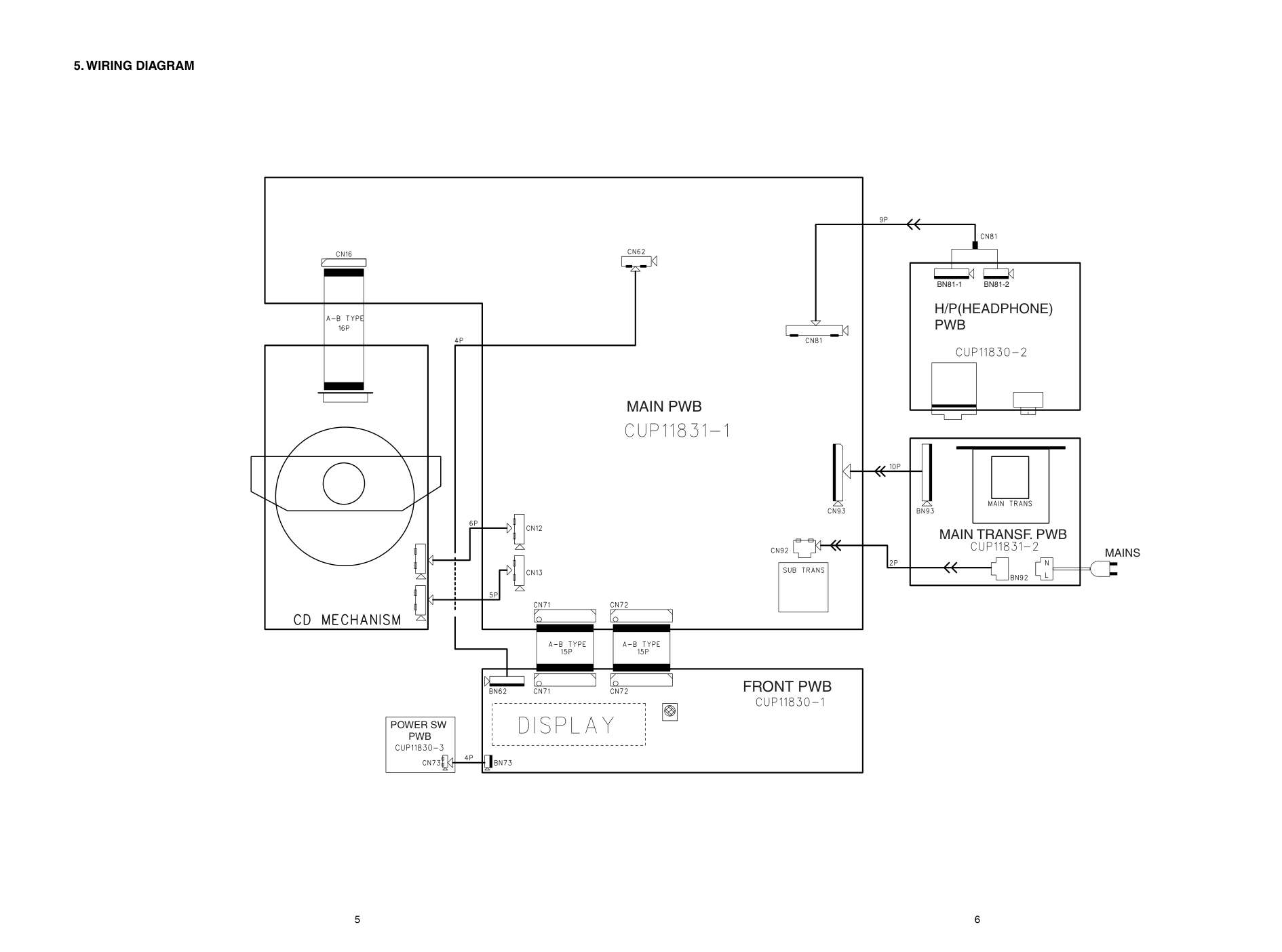 马兰士MARANTZ CD5001N1B音响电路图-6 马兰士MARANTZ CD5001N1B音响电路图-6