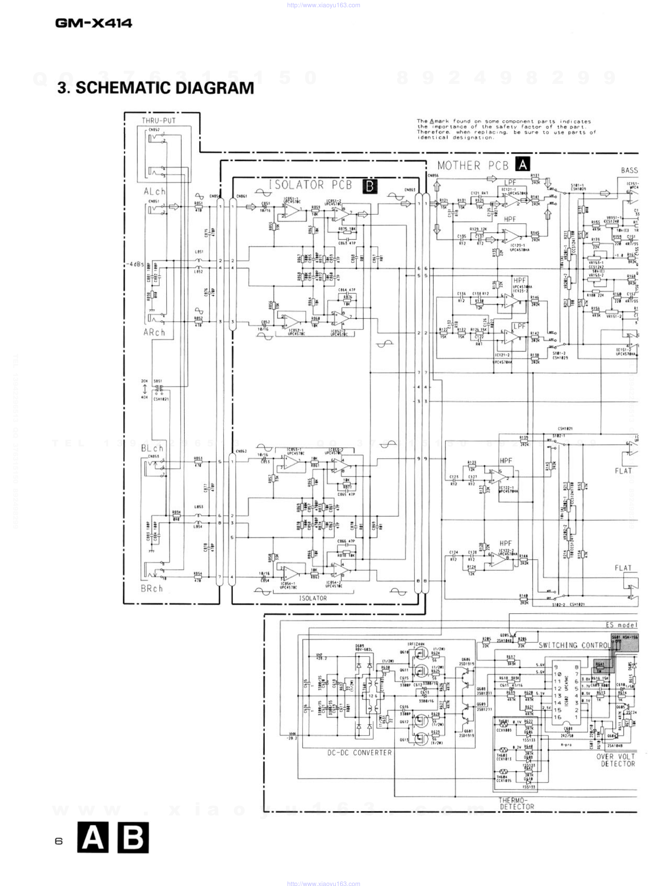 先锋PIONEER GM-X414音响电路图-5 先锋PIONEER GM-X414音响电路图-5