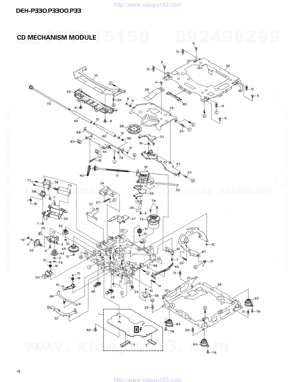 先锋PIONEER DEH-P33X1MUC1电路图-3 先锋PIONEER DEH-P33X1MUC1电路图-3