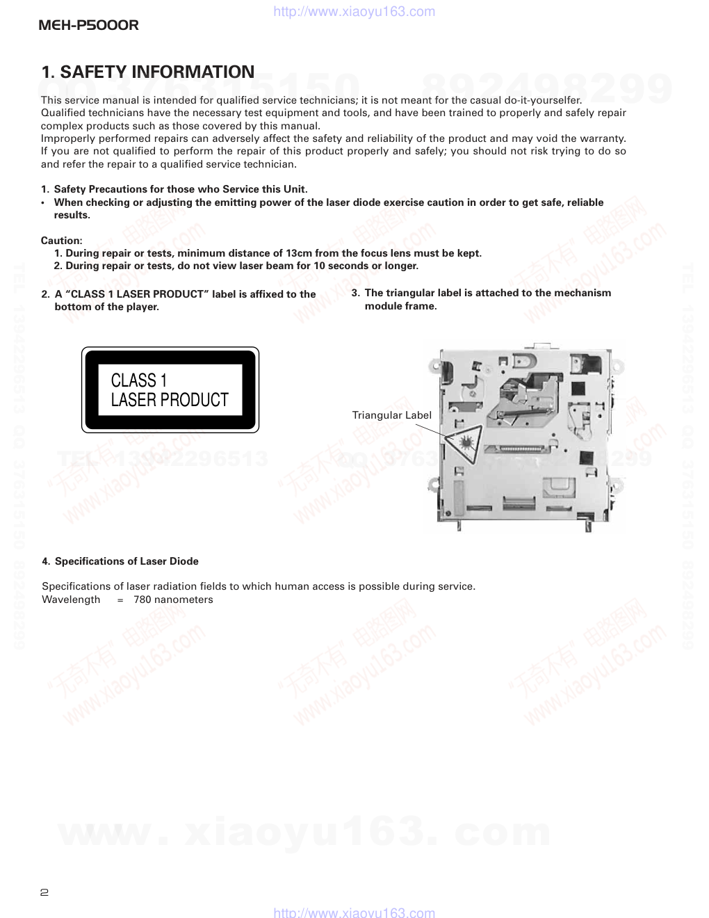 先锋PIONEER MEH-P5000R音响电路图-1 先锋PIONEER MEH-P5000R音响电路图-1