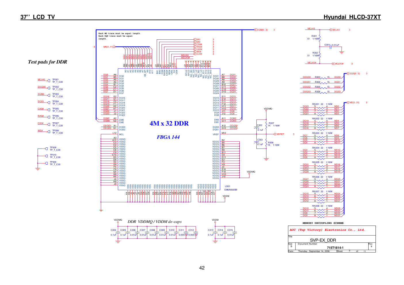 Hyundai现代HLCD-37XT液晶电视电路图-5 Hyundai现代HLCD-37XT液晶电视电路图-5