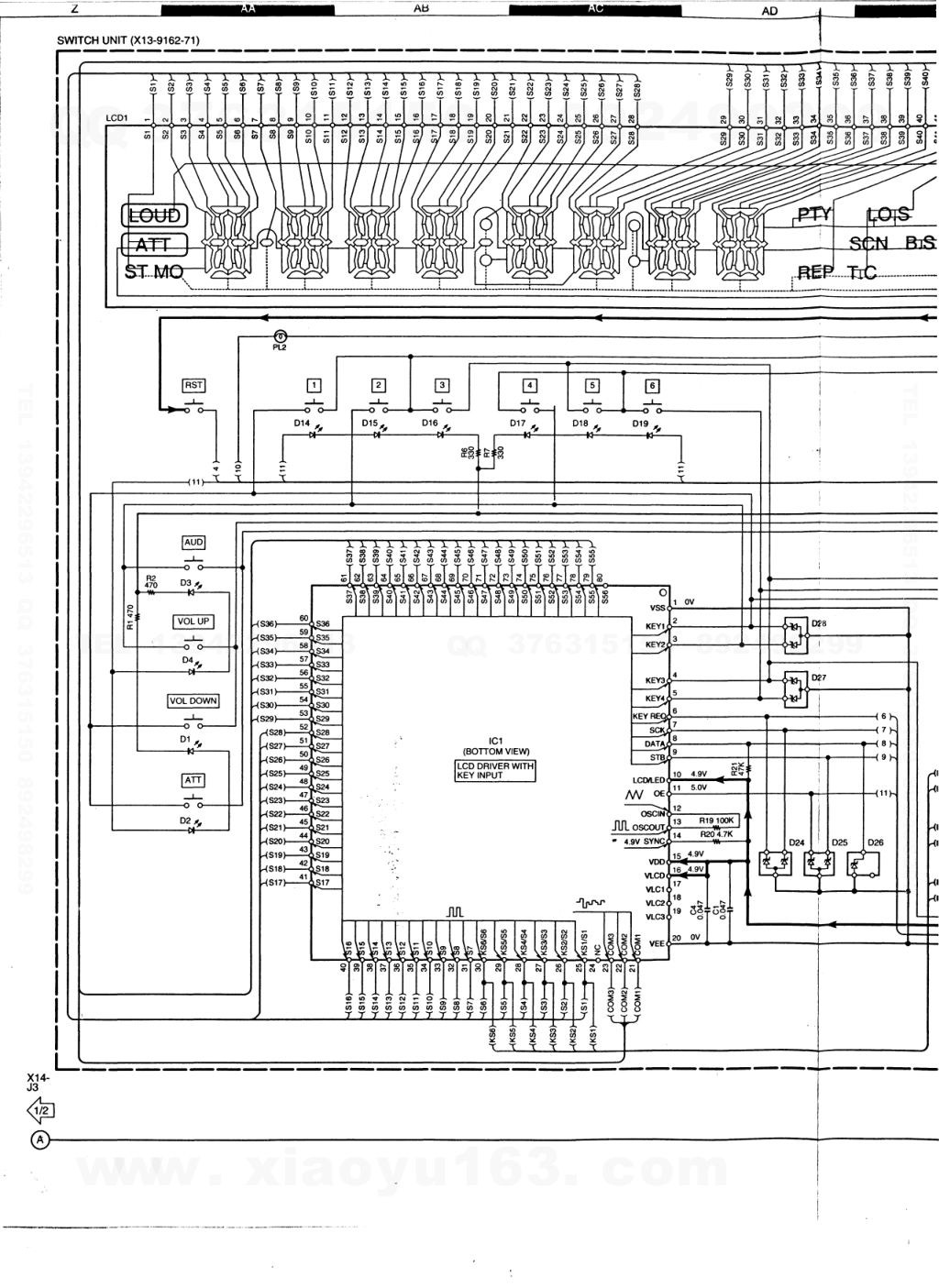 建伍KENWOOD KRC-1590G磁带录放机电路图-7 建伍KENWOOD KRC-1590G磁带录放机电路图-7