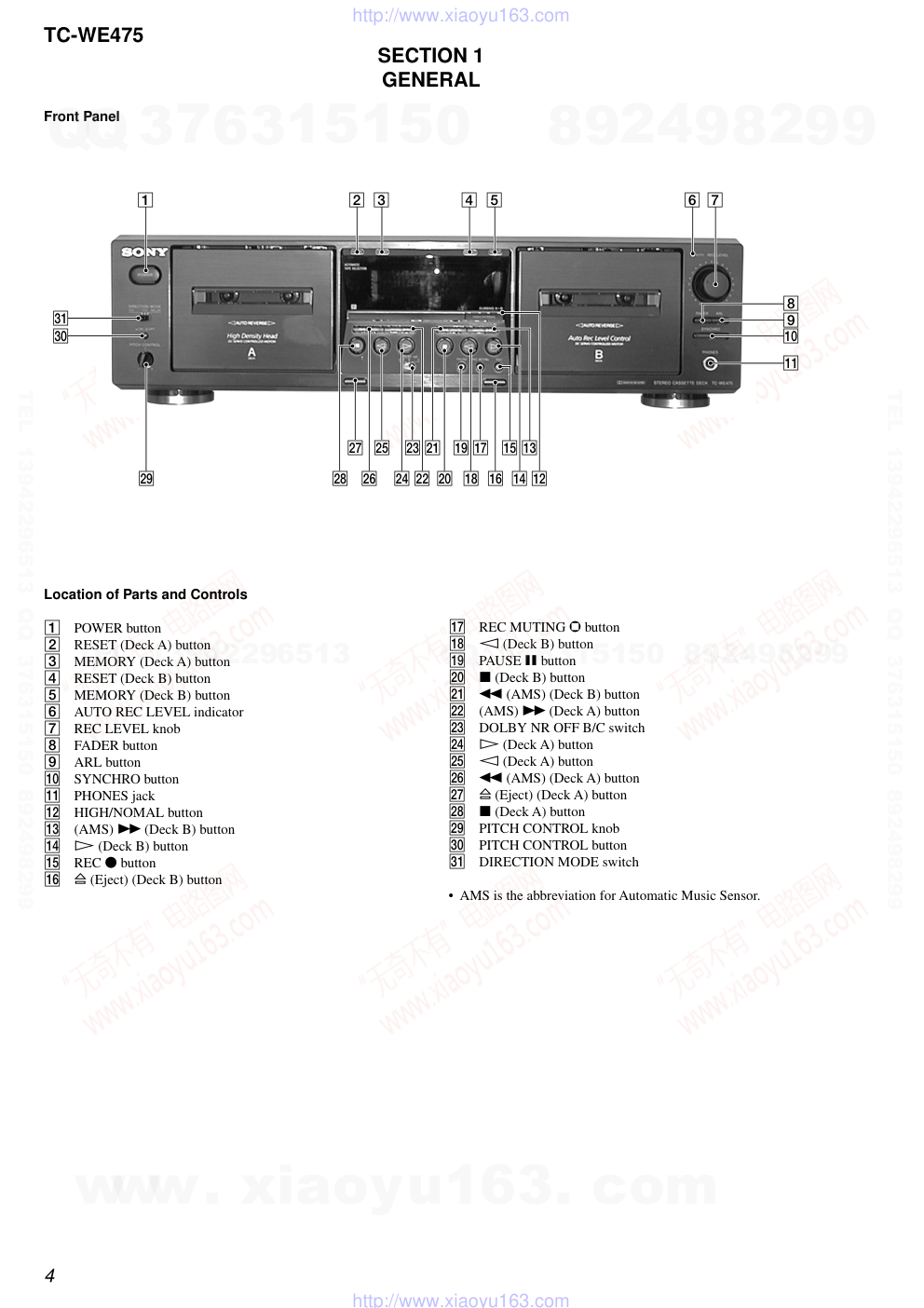 索尼SONY TC-WE475电路图-3 索尼SONY TC-WE475电路图-3