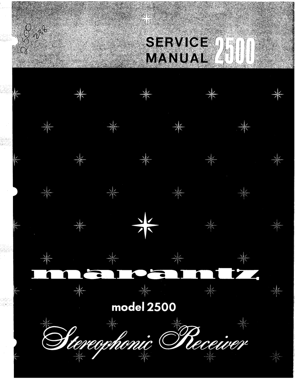 马兰士MARANTZ 2500音响服务手册-0 马兰士MARANTZ 2500音响服务手册-0