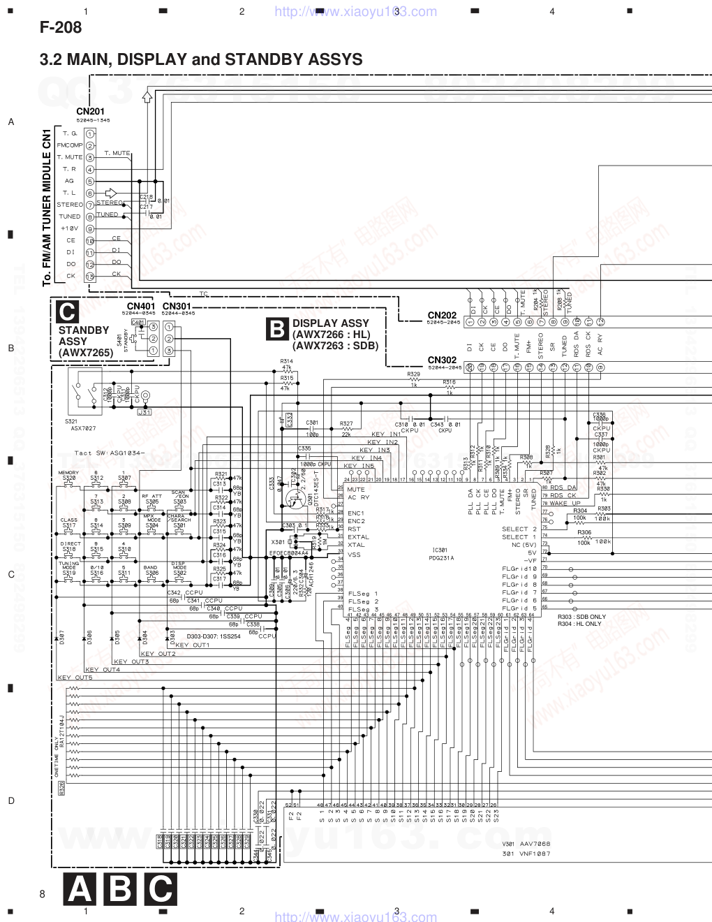 先锋PIONEER F-208音响电路图-7 先锋PIONEER F-208音响电路图-7