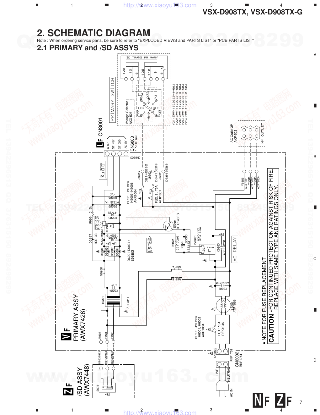 先锋PIONEER VSX-D908TX电路图-6 先锋PIONEER VSX-D908TX电路图-6