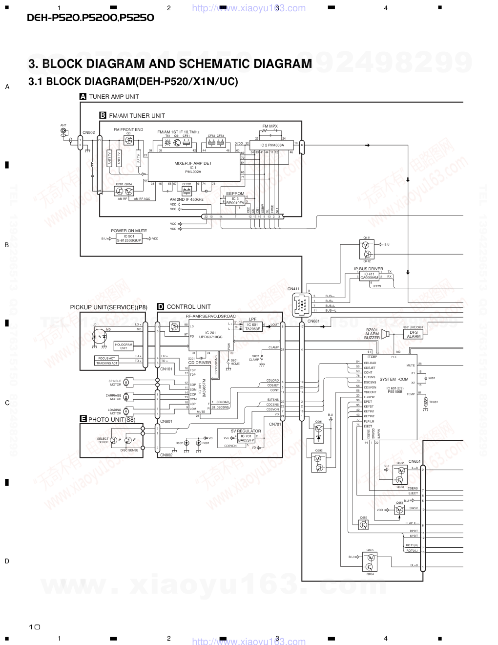 先锋PIONEER DEH-P5200X1N电路图-9 先锋PIONEER DEH-P5200X1N电路图-9
