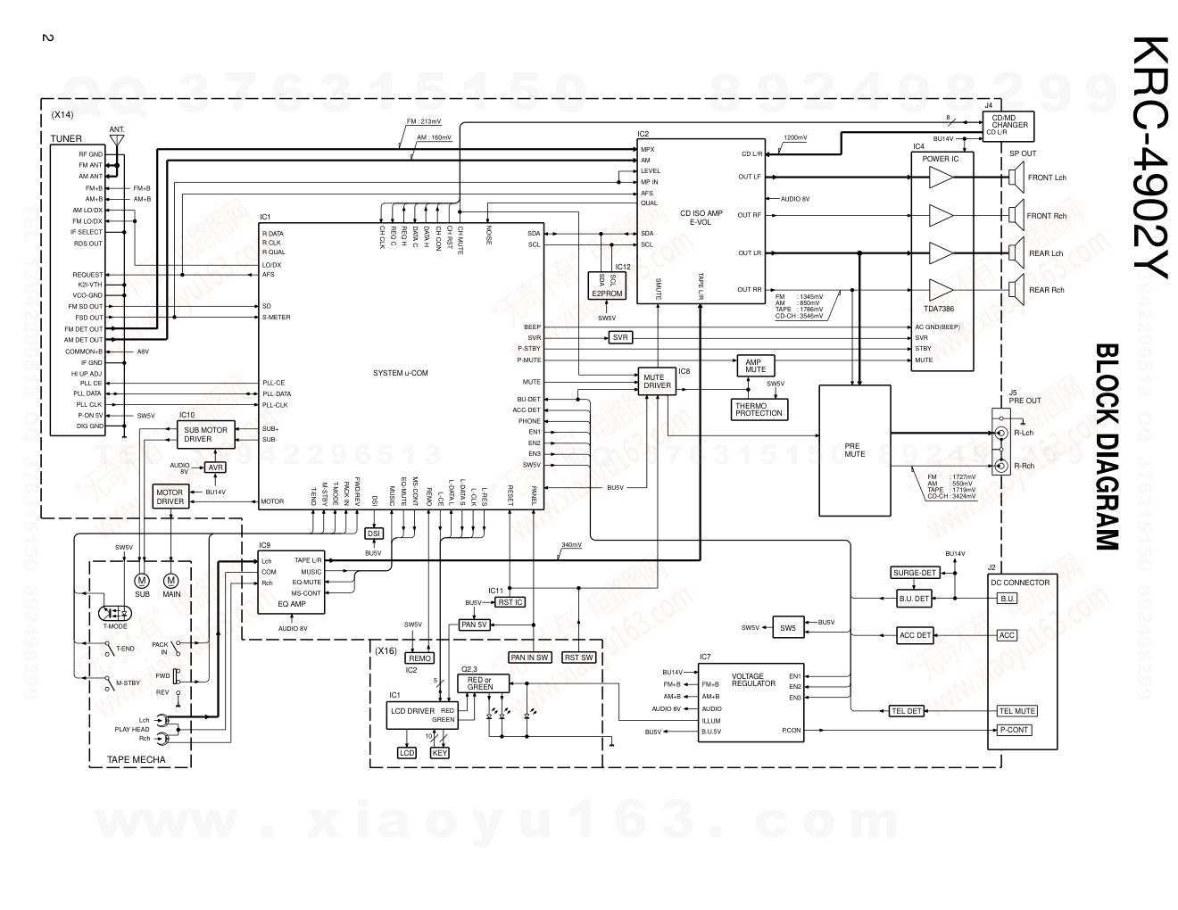 建伍KENWOOD KRC-4902Y磁带录放机电路图-1