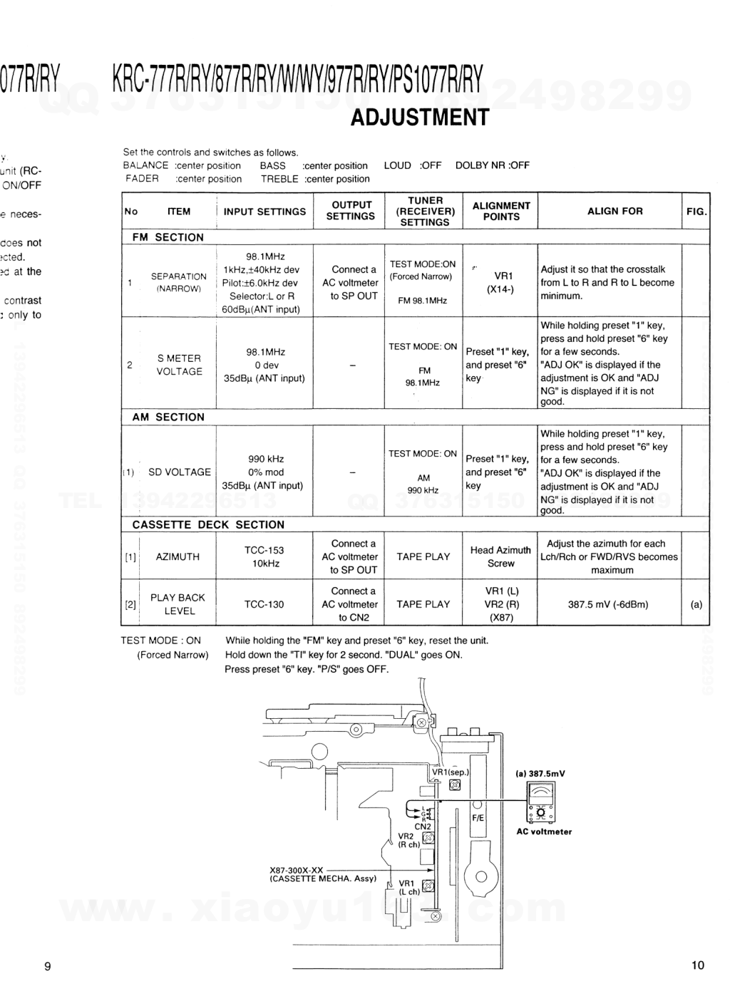 建伍KENWOOD KRC-977RY磁带录放机维修手册-9 建伍KENWOOD KRC-977RY磁带录放机维修手册-9