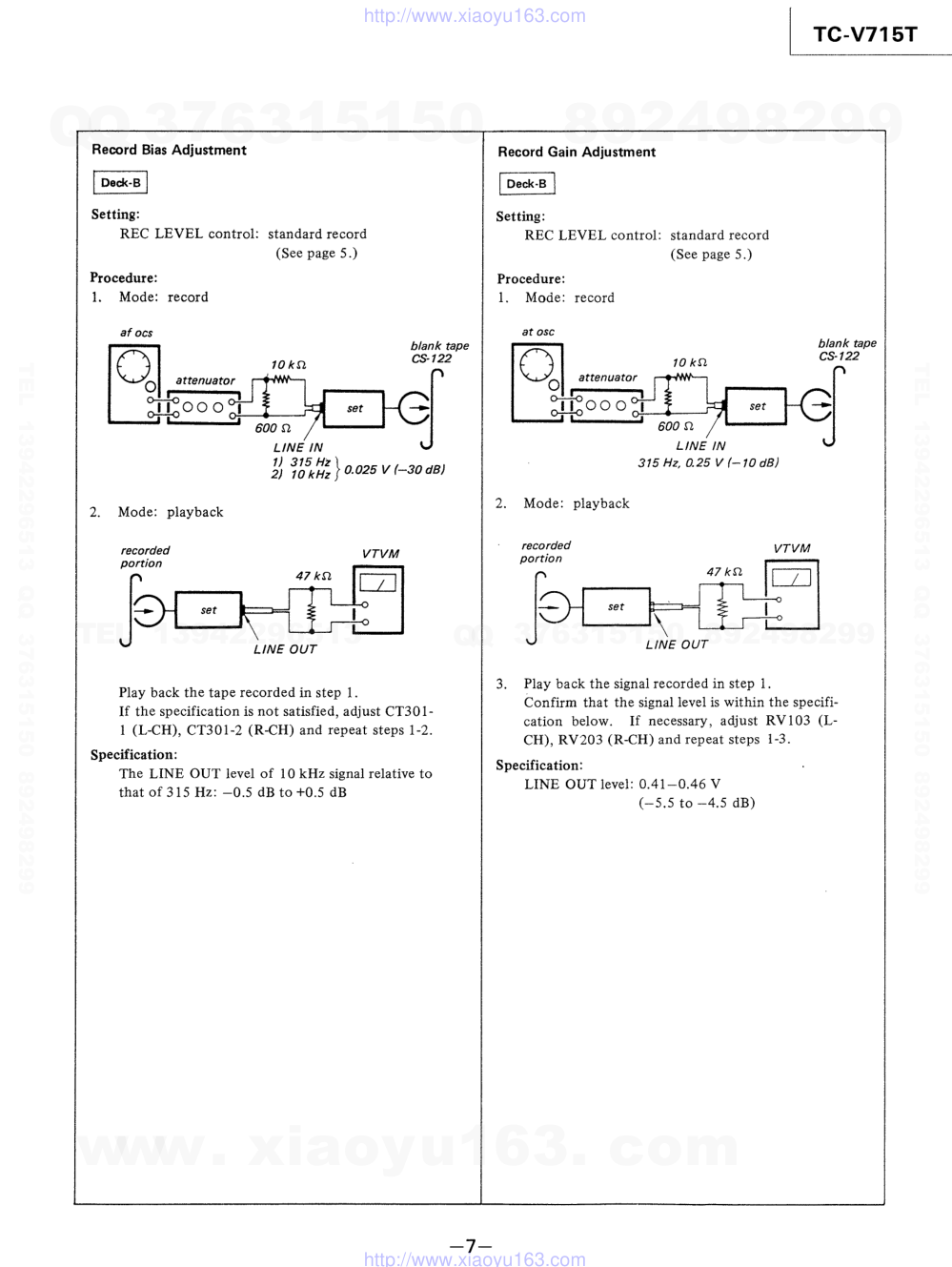 索尼SONY TC-V715T电路图-6 索尼SONY TC-V715T电路图-6