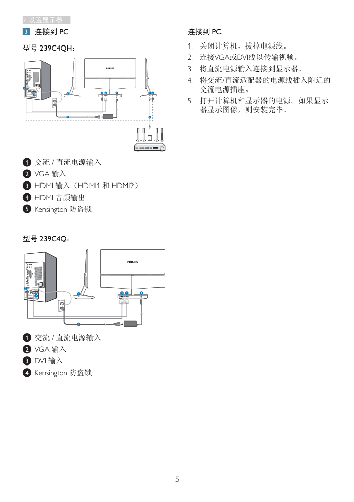 飞利浦239C4Q显示器用户手册-6 飞利浦239C4Q显示器用户手册-6