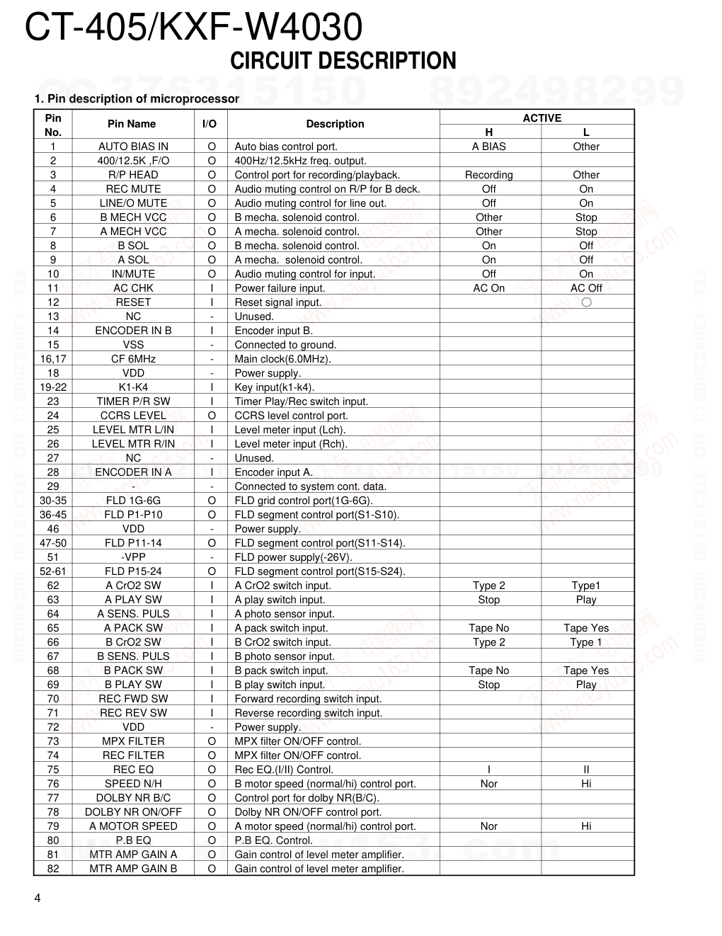 建伍KENWOOD CT-405双碟播放机电路图-3 建伍KENWOOD CT-405双碟播放机电路图-3