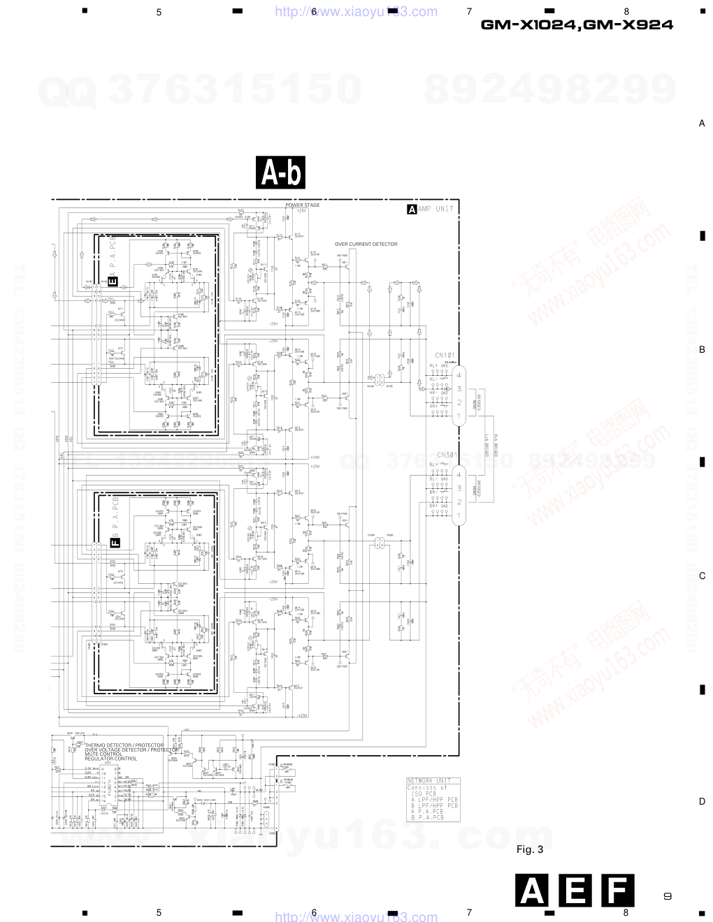 先锋PIONEER GM-X1024音响电路图-8 先锋PIONEER GM-X1024音响电路图-8