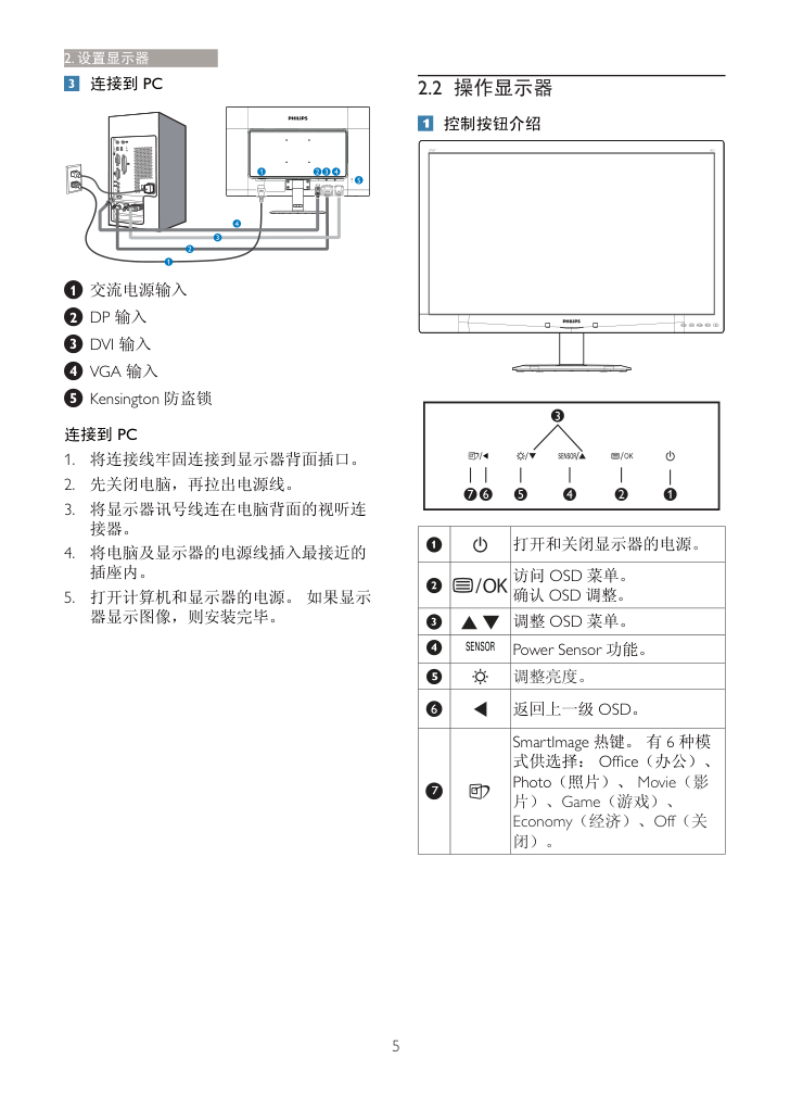 飞利浦271S4LPYSS93液晶显示器说明书-6 飞利浦271S4LPYSS93液晶显示器说明书-6