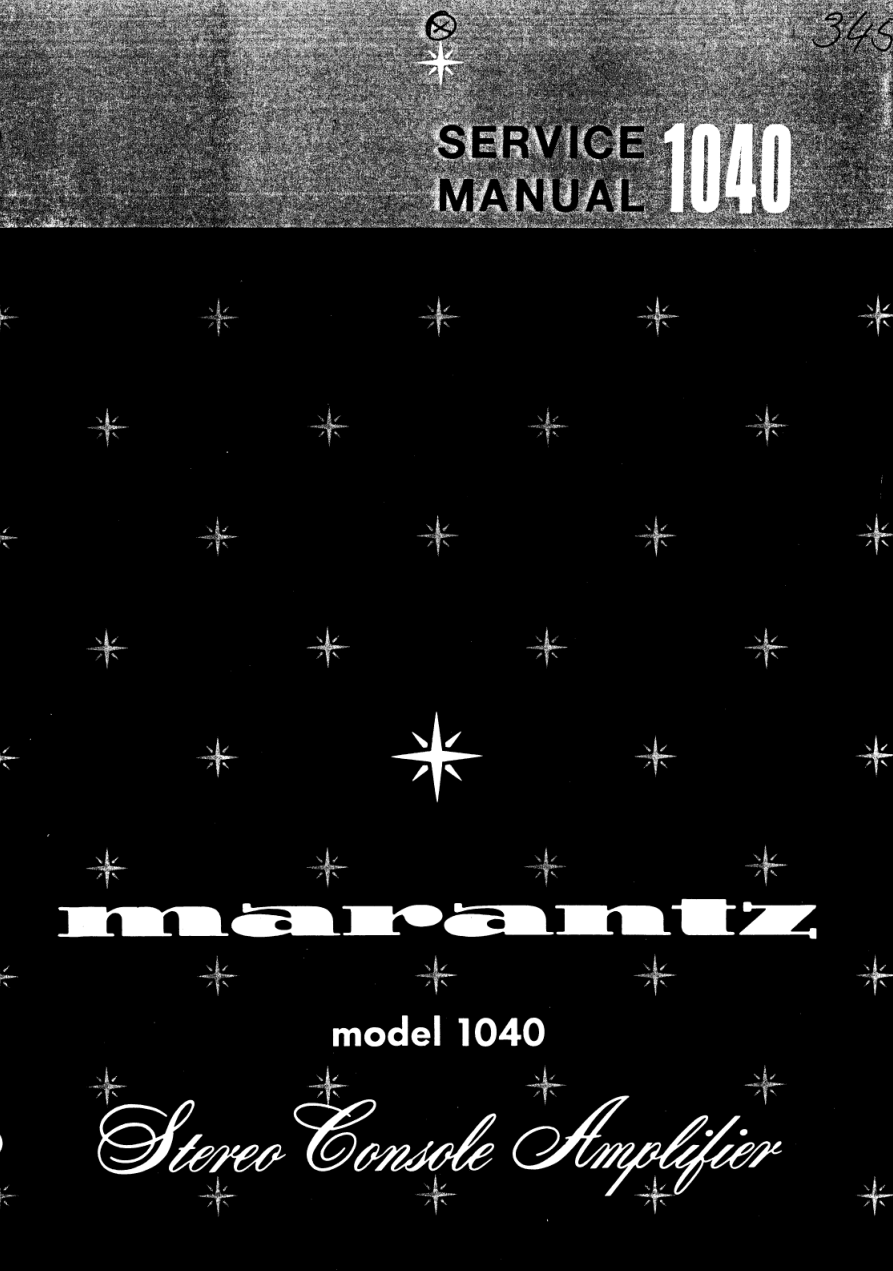马兰士MARANTZ 1040音响服务手册-0 马兰士MARANTZ 1040音响服务手册-0