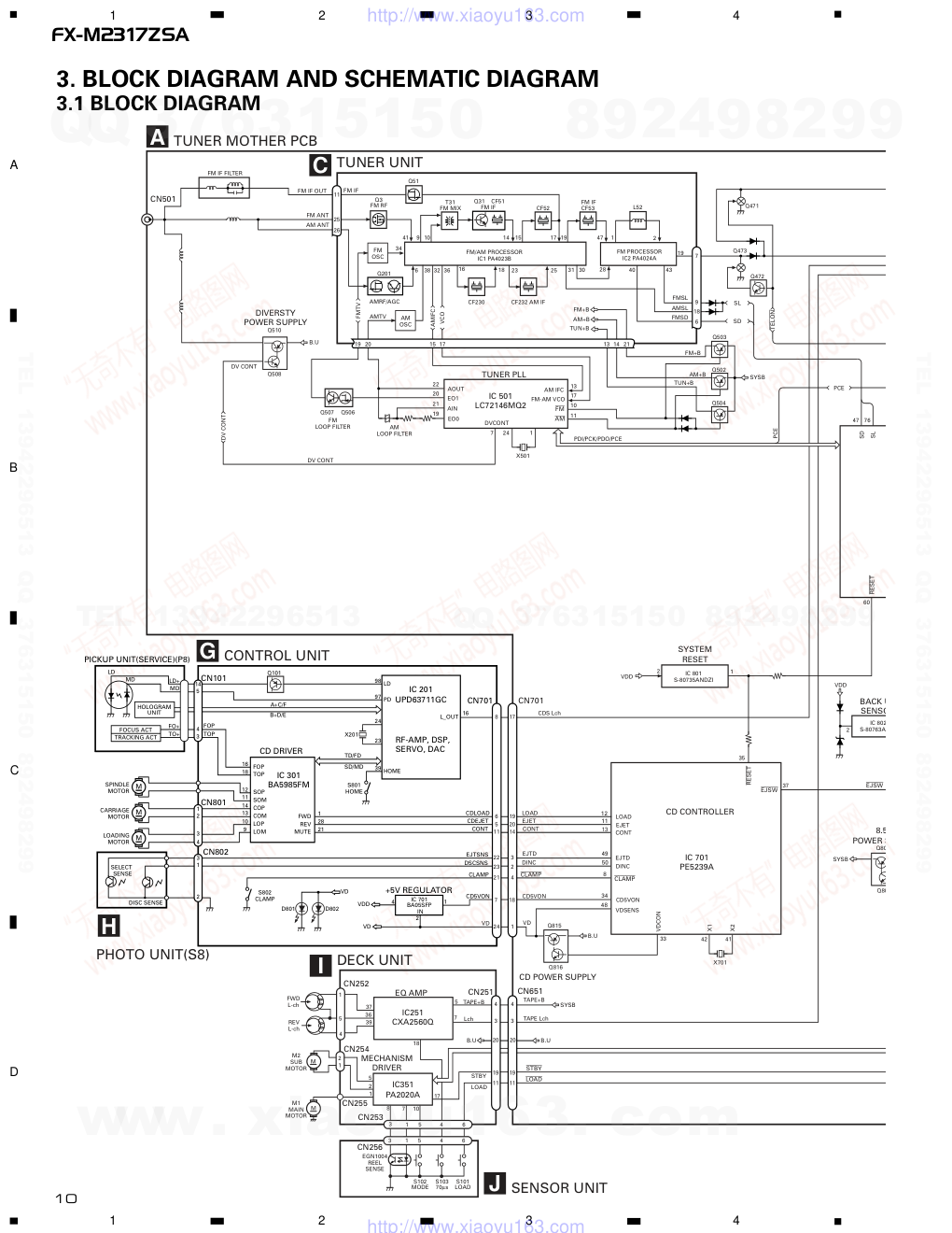 先锋PIONEER FX-M2317ZSA音响电路图-9 先锋PIONEER FX-M2317ZSA音响电路图-9