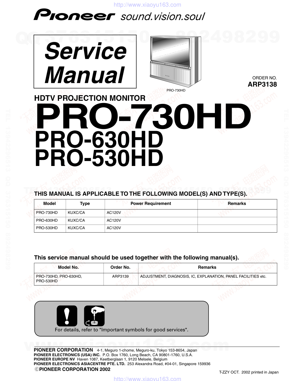 先锋PIONEER PRO-530HD音响电路图-0