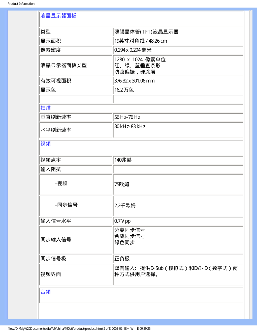 飞利浦190B6CB93液晶显示器说明书-6