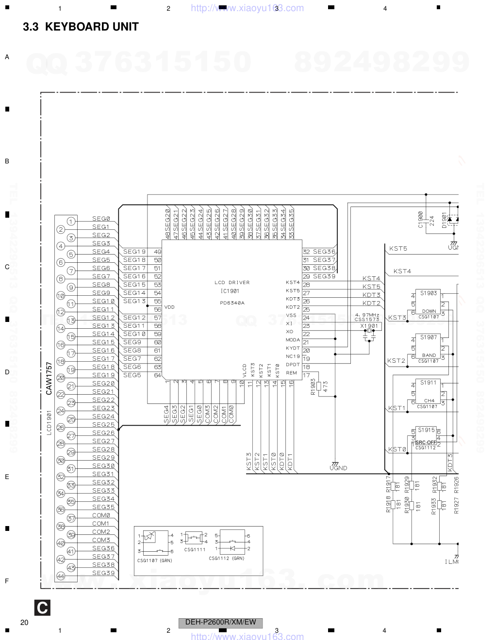 先锋PIONEER DEH-P2600R电路图-2