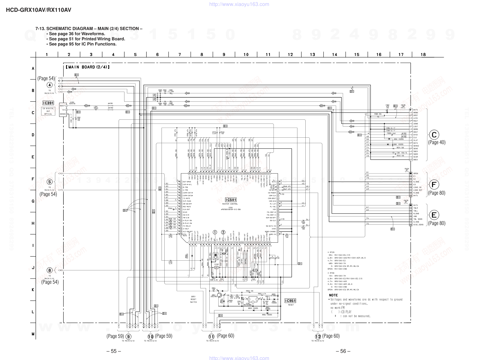 索尼SONY HCD-GRX10AV音响电路图-6 索尼SONY HCD-GRX10AV音响电路图-6