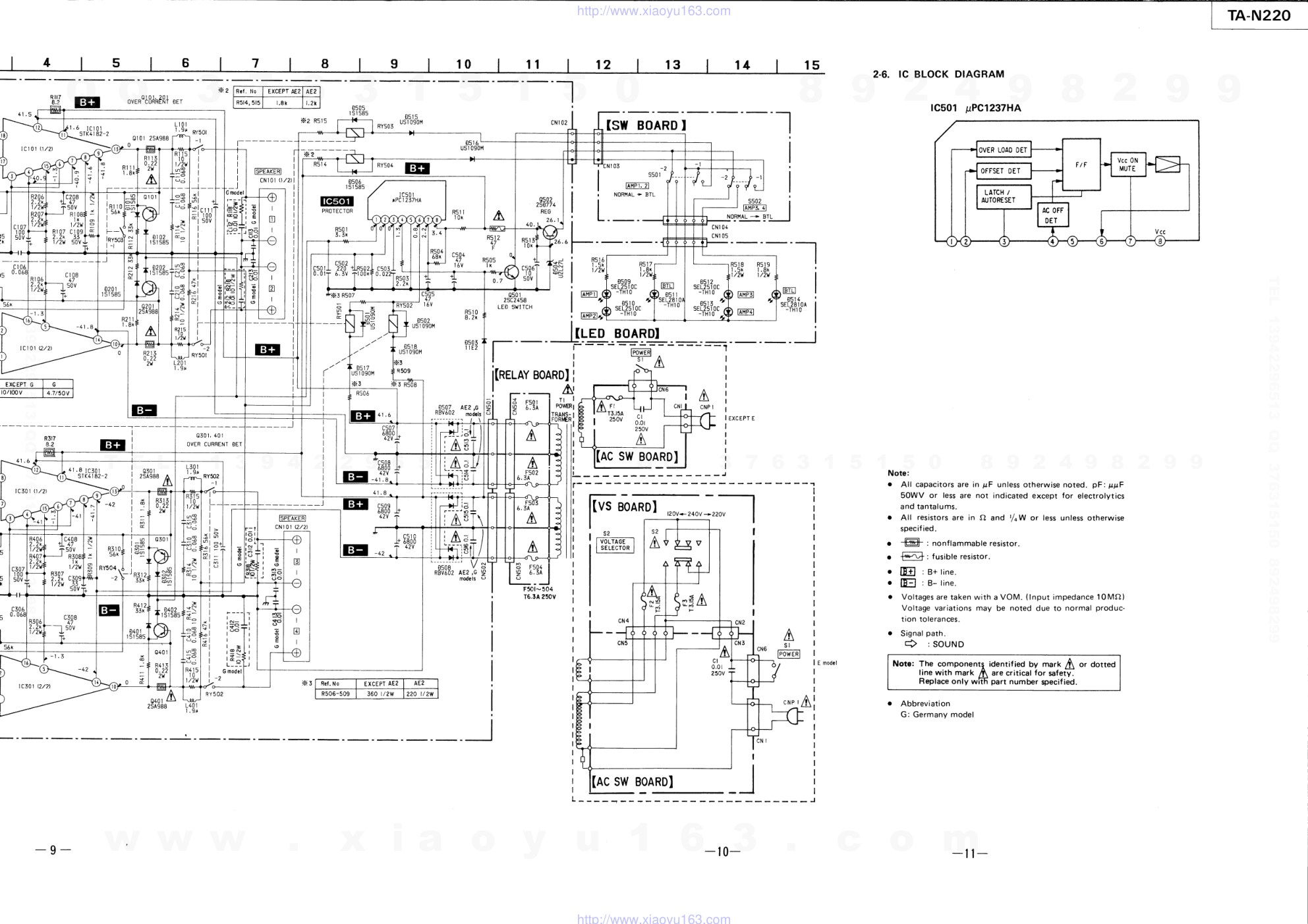 索尼SONY TA-N220音响电路原理图-7