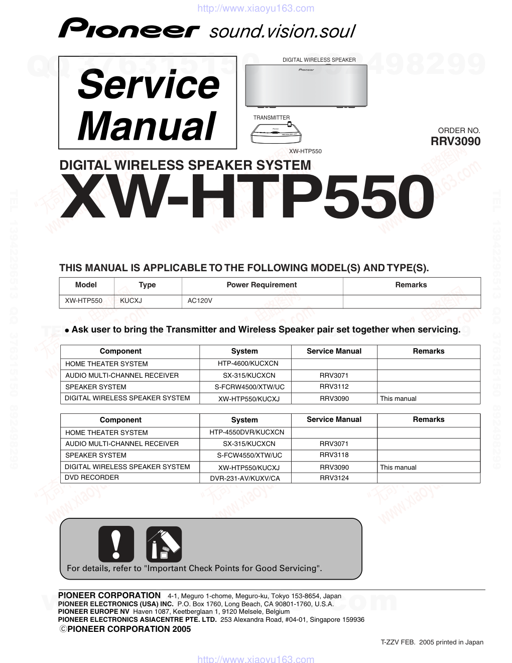先锋PIONEER XW-HTP550电路图-0