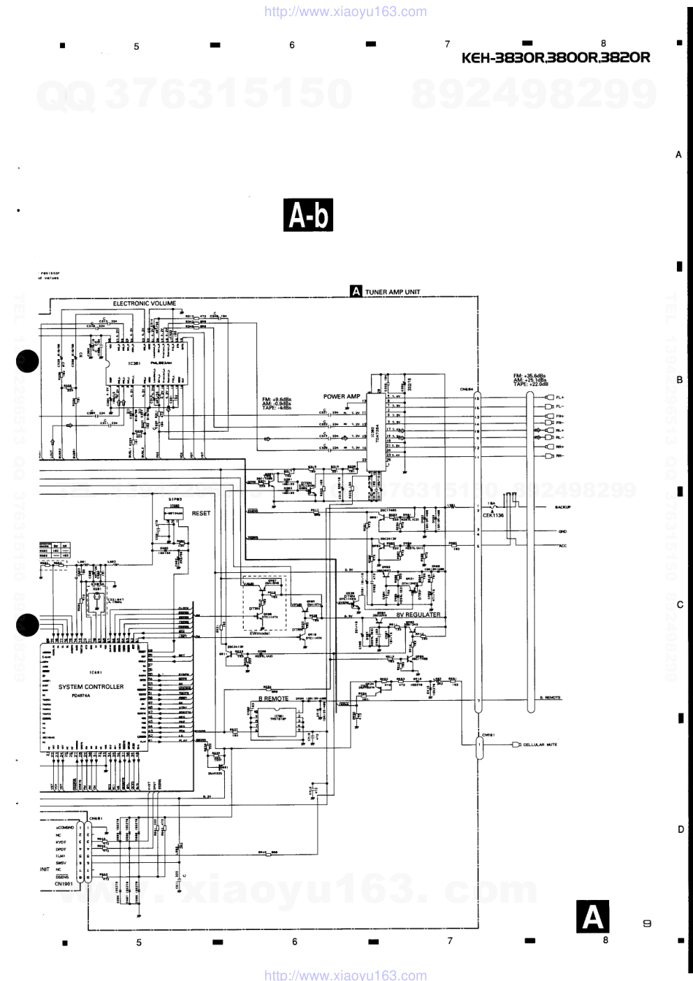 先锋PIONEER KEH-3820R音响电路图-8