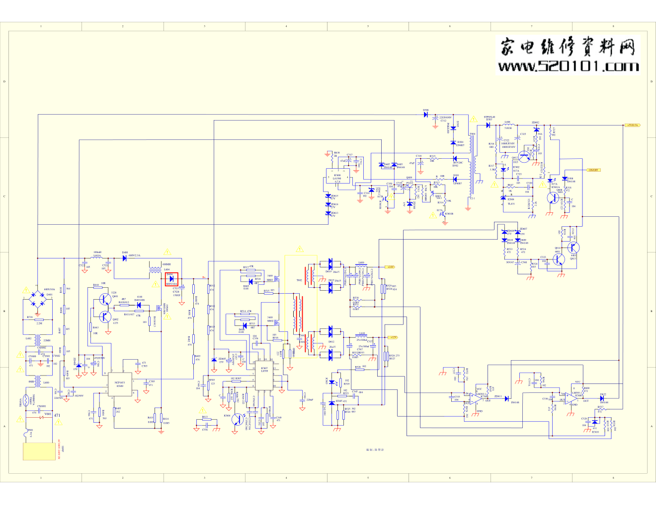创维168P-P42TTS-05电源板电路图-0 创维168P-P42TTS-05电源板电路图-0