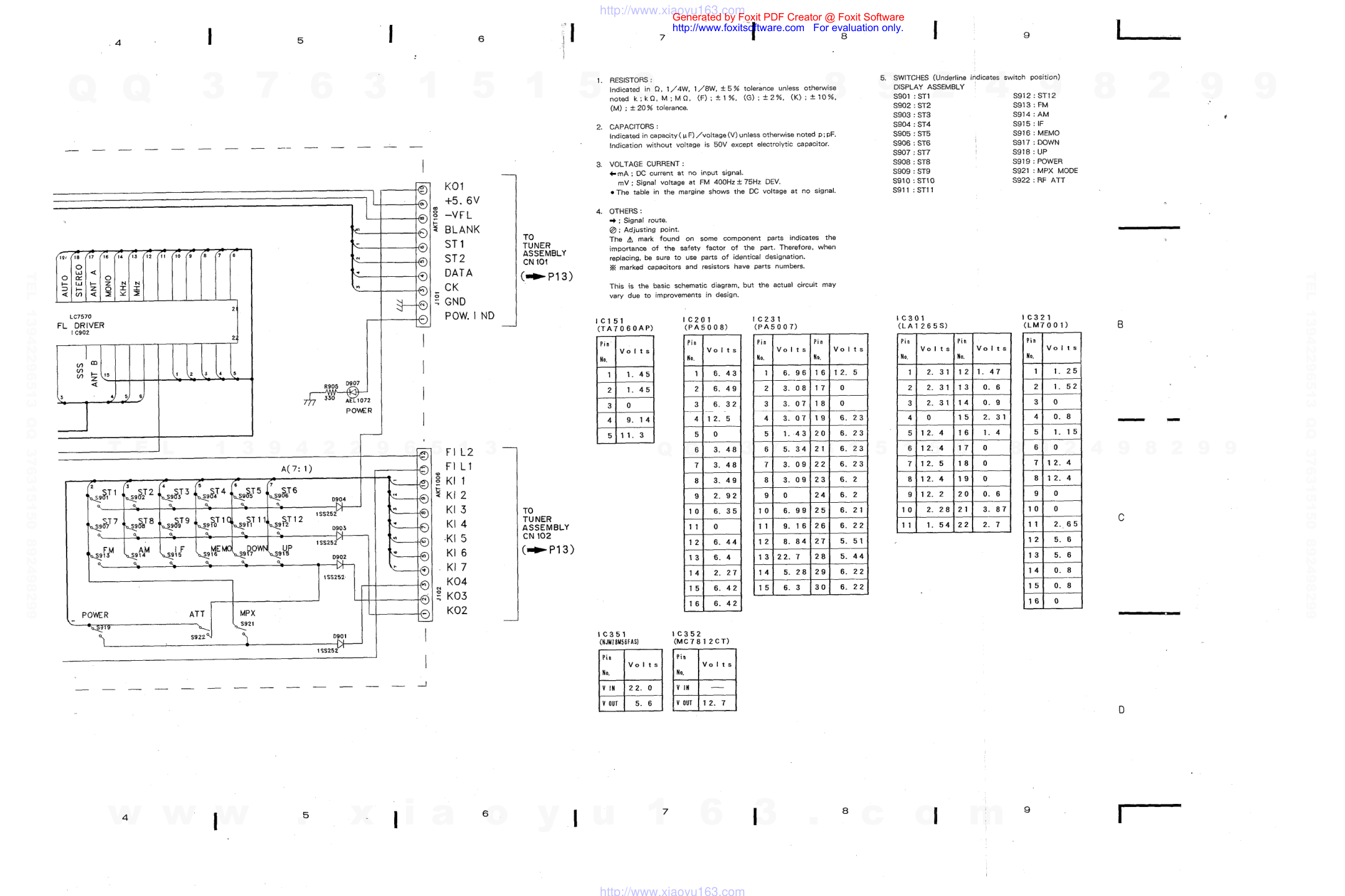 先锋PIONEER F-449-S音响电路图-5 先锋PIONEER F-449-S音响电路图-5