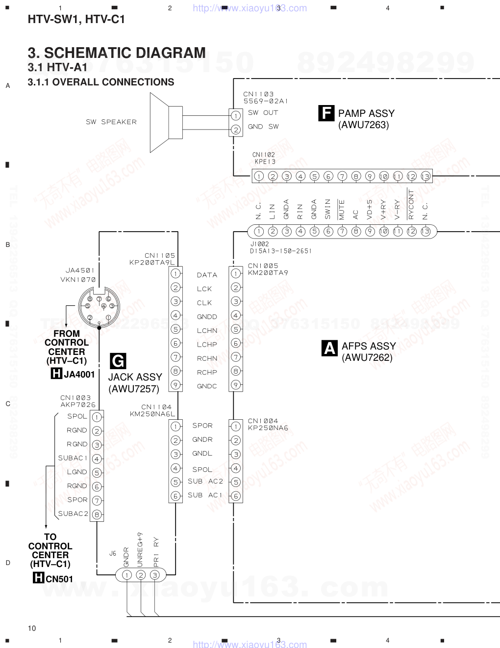 先锋PIONEER HTV-SW1音响电路图-9 先锋PIONEER HTV-SW1音响电路图-9