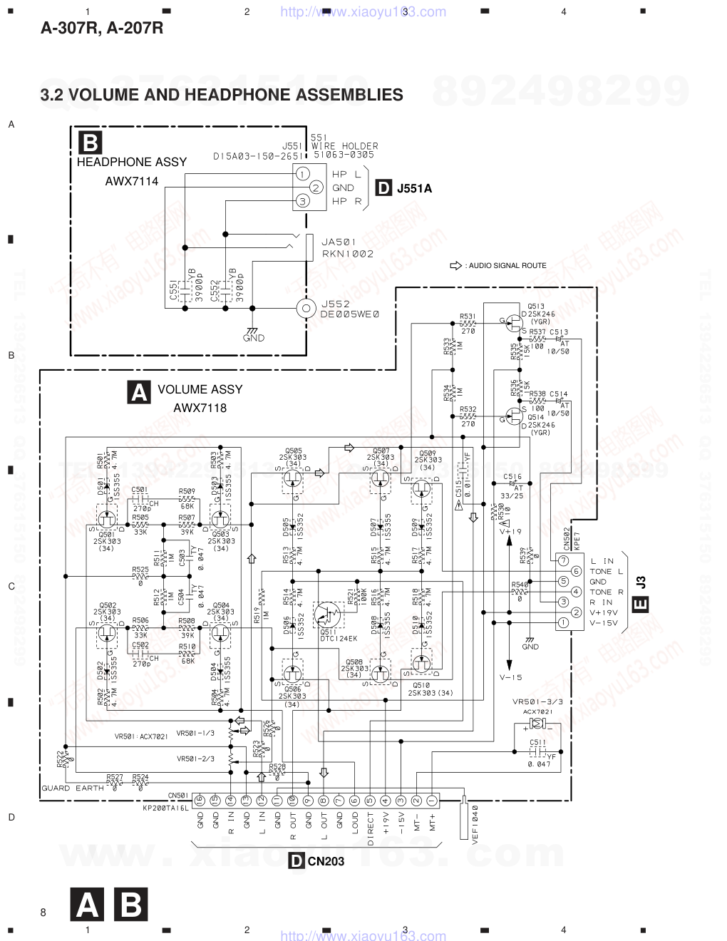 先锋PIONEER A-207R音响电路原理图-7