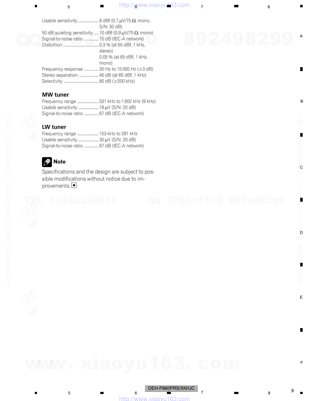先锋PIONEER DEH-P88RSXNEW5电路图-8 先锋PIONEER DEH-P88RSXNEW5电路图-8