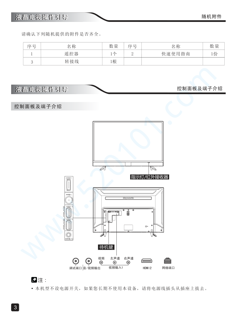 创维32E3液晶电视说明书-4 创维32E3液晶电视说明书-4