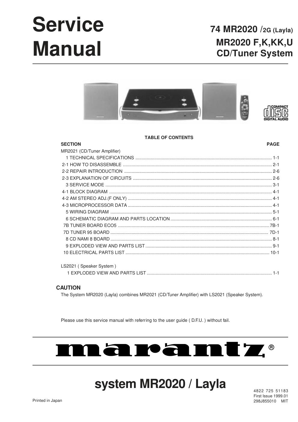 马兰士MARANTZ MR2020K音响电路图-0 马兰士MARANTZ MR2020K音响电路图-0
