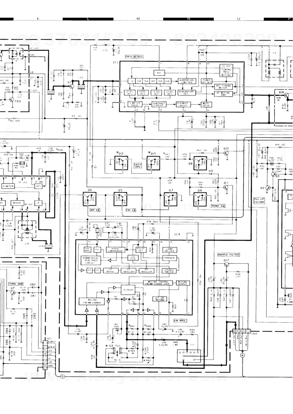 建伍KENWOOD KR-V127R音视频播放电路图-5 建伍KENWOOD KR-V127R音视频播放电路图-5